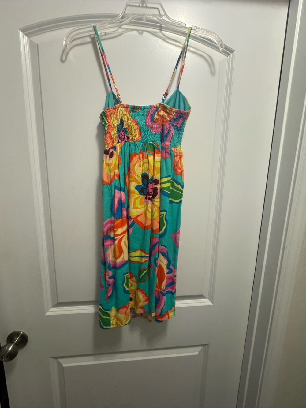 GB girls Turquoise Floral Sundress with Multicolor Blooms - Picture 2 of 3